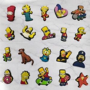 THE SIMPSONS JIBBITZ CROC SHOE CHARM SET OF 20